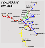 mapa tras Opavice